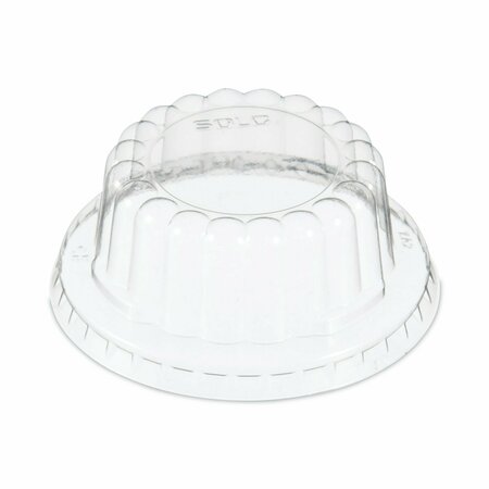 SOLO Flat-Top Dome PET Plastic Lids, For 3.5 oz Containers, 3.13 in. Diameter x 1.25 in.h, Clear, 1000PK DF35-0090